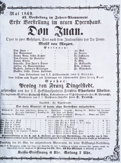 Poster Advertising a Performance of 